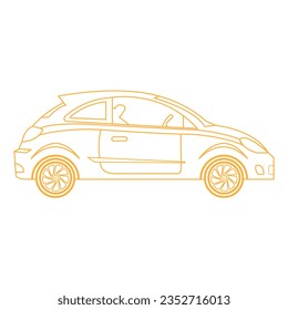 Símbolo de icono plano de coche vector Ilustración.