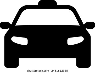 Flat car icon as symbol for web page design of vehicle or taxi sign
