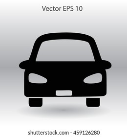 Flat car icon. Vector.