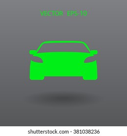 Flat Car icon, vector illustration