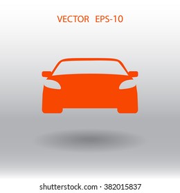 Flat Car icon, vector illustration