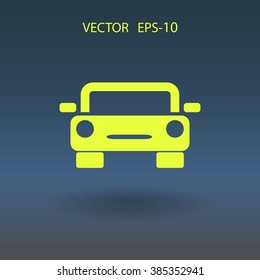 Flat Car icon, vector illustration