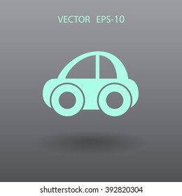 Flat Car icon, vector illustration