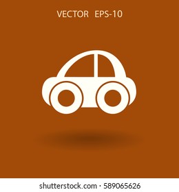 Flat Car icon, vector illustration