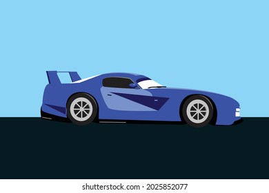 Ilustración de coche plano, vehículo de diseño de vectores