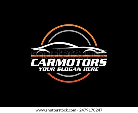 Flat car logo collection, Gradient automotive logo template