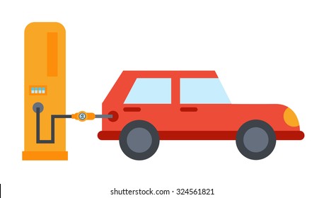 Flat car refuelling illustration