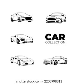 Flat car vector illustration pack