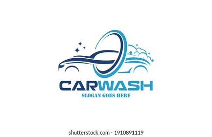 Flat Car Wash Logo Background. Best Logo