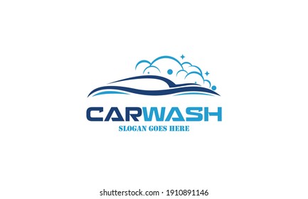 Fondo del logotipo del lavado de coches plano. Mejor logotipo