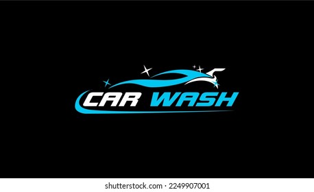 flat car wash logo background. best logo modern minimalism, simple, sticker logo