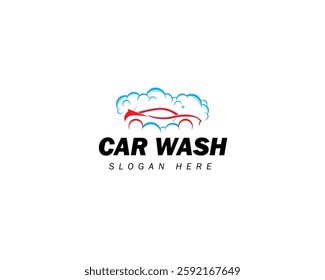 flat car wash logo background. best logo modern minimalism, simple, sticker logo