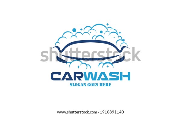 Flat car wash logo\
background. Best logo