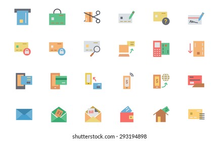 
Flat Card Payment Vector Icons 2
