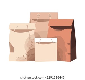 Das Symbol für die Verpackungen aus Flachkarton einzeln