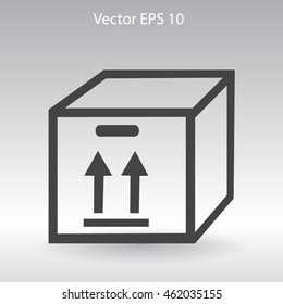 Flat cargo icon.