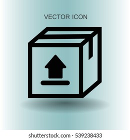 Flat cargo icon. vector illustration