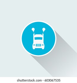 Flat cargo truck icon