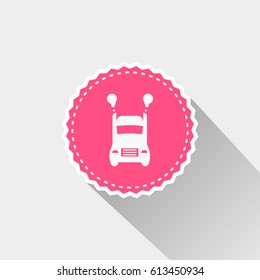 Flat cargo truck icon