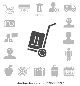 Flat cargo vector icon
