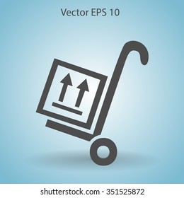 Flat cargo vector icon