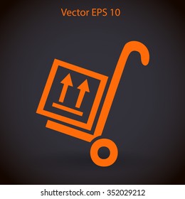 Flat cargo vector icon