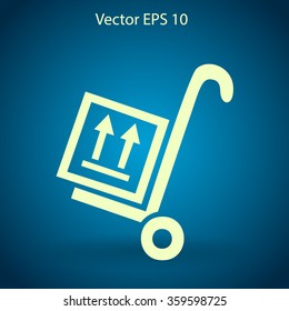 Flat cargo vector icon