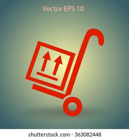 Flat cargo vector icon
