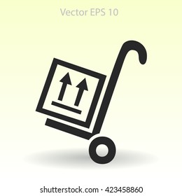 Flat cargo vector icon