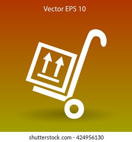 Flat cargo vector icon