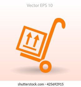 Flat cargo vector icon