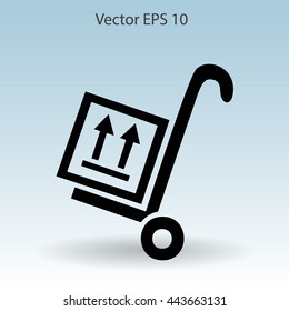 Flat cargo vector icon
