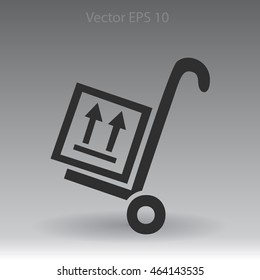Flat cargo vector icon