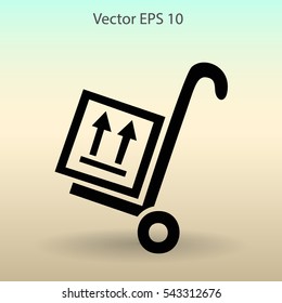 Flat cargo vector icon