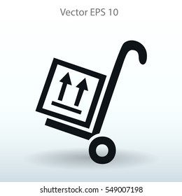 Flat cargo vector icon