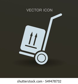 Flat cargo vector icon
