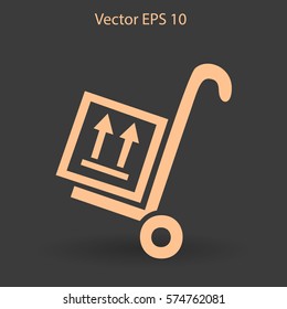 Flat cargo vector icon