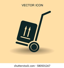 Flat cargo vector icon