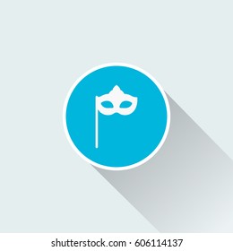 flat carnaval mask icon