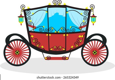 flat carriage in vector format