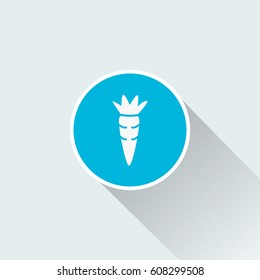 flat carrot icon