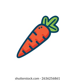Icono de zanahoria plana Diseño simple