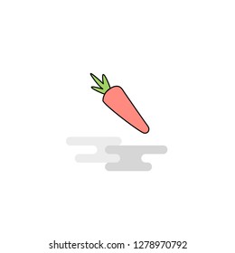 Flat Carrot Icon. Vector