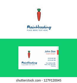 Flat Carrot  Logo and Visiting Card Template. Busienss Concept Logo Design
