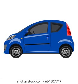 Flat cars. Isolated on a white background. Vector illustration.