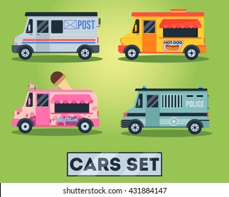 Flat cars set 