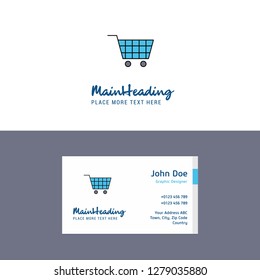 Flat Cart Logo and Visiting Card Template. Busienss Concept Logo Design