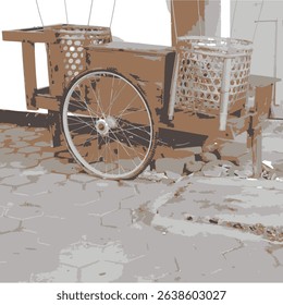 a flat cart lying somewhere