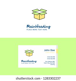 Flat Carton  Logo and Visiting Card Template. Busienss Concept Logo Design