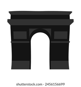 Icono de Arco de Triunfo negro